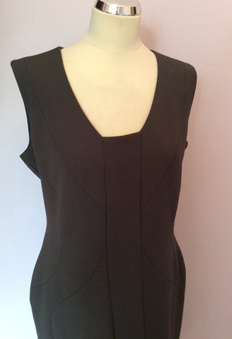 Brand New Pied A Terre Dark Grey Panel Trim Dress Size 16 - Whispers Dress Agency - Womens Dresses - 2