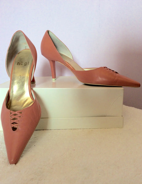 Hogl Rose Pink Leather Heels Size 5/38 - Whispers Dress Agency - Womens Heels - 1