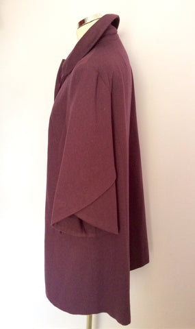 Marks & Spencer Autograph Purple 3/4 Sleeve Coat Size 16 - Whispers Dress Agency - Sold - 2