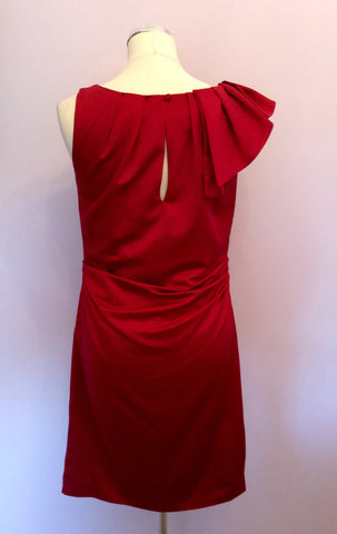 Monsoon Red Pleated Trim Dress Size 10 - Whispers Dress Agency - Womens Dresses - 3