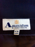 AQUASCUTUM BLACK WOOL PENCIL SKIRT SIZE 16 - Whispers Dress Agency - Sold - 3