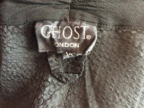 Ghost Black V Neck Wrap Across Dress Size 14 - Whispers Dress Agency - Sold - 4