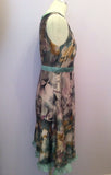 Per Una Speziale Floral Print Silk Dress Size 12 - Whispers Dress Agency - Womens Dresses - 2
