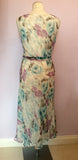 J Taylor Pink, Grey, Turquoise & White Print Silk Dress Size 14 - Whispers Dress Agency - Womens Dresses - 3