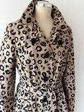 HOBBS BEIGE & BLACK LEOPARD PRINT BELTED MAC/COAT SIZE 14 - Whispers Dress Agency - Sold - 2