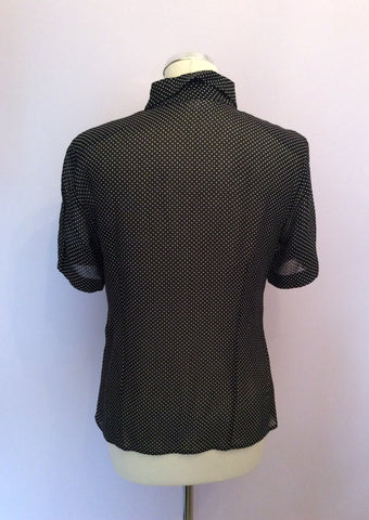 Gerry Weber Navy & White Spot Short Sleeve Blouse Size 12 - Whispers Dress Agency - Womens Shirts & Blouses - 2