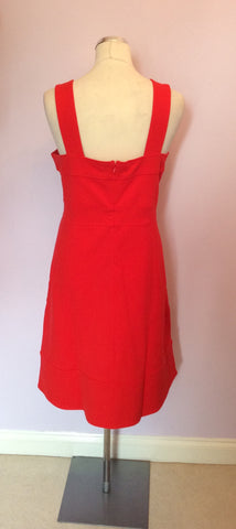 Brand New Landsend Red Cotton Strappy Summer Dress Size 16