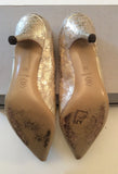 Renata Pale Gold Leather Heeled Court Shoes Size 3.5/36 - Whispers Dress Agency - Womens Heels - 4