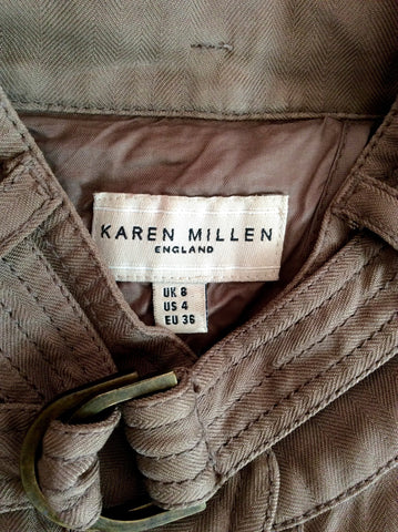 Karen Millen Brown Silk Jacket Size 8 - Whispers Dress Agency - Womens Coats & Jackets - 4