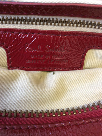 PAUL SMITH RED LEATHER SHOULDER BAG