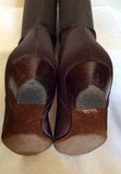 Adolfo Dominguez Brown Satin Stretch Knee High Boots Size 5/38 - Whispers Dress Agency - Womens Boots - 3