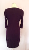 Karen Millen Purple Wool Blend Knit Dress Size 3 Approx 12 - Whispers Dress Agency - Sold - 3