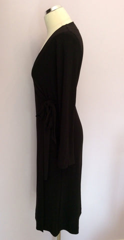 Linea Black Wrap Around Dress Size S - Whispers Dress Agency - Womens Dresses - 2