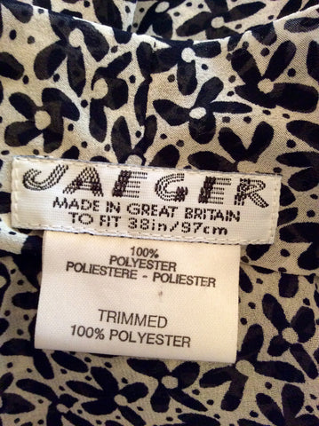 Vintage Jaeger Black & Ivory Floral Wrap Around Blouse & Calf Length Skirt Size12/14 - Whispers Dress Agency - Womens Vintage - 6