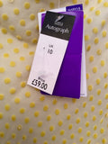 Brand New Marks & Spencer Autograph Lemon Spot Silk Skirt Size 10 - Whispers Dress Agency - Womens Skirts - 2