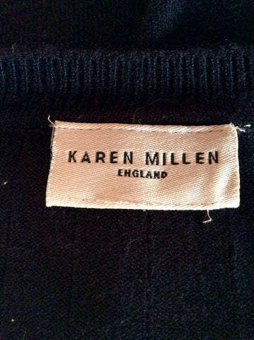 Karen Millen Black Tie Belt Long Jumper Size 10 - Whispers Dress Agency - Womens Knitwear - 4