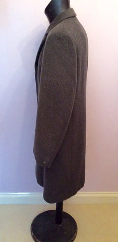 Jaeger Grey Wool & Mink Knee Length Coat Size 46" UK L - Whispers Dress Agency - Mens Coats & Jackets - 2