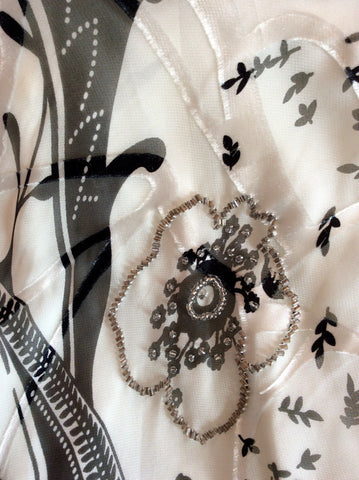 Brand New Apanage Black & White Print Silk Halterneck Maxi Dress Size 18 - Whispers Dress Agency - Sold - 5