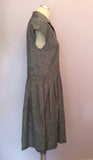 Nicole Farhi Grey Linen Cap Sleeve Dress Size 14 - Whispers Dress Agency - Sold - 2