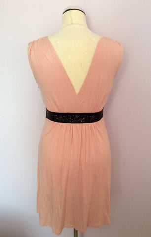 Faith Connexion Rose Pink Leather Belted Jersey Dress Size XS - Whispers Dress Agency - Womens Dresses - 3