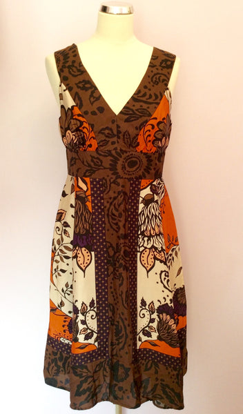 BRAND NEW MARKS & SPENCER AUTOGRAPH CORAL MIX PRINT DRESS SIZE 12 - Whispers Dress Agency - Womens Dresses - 1