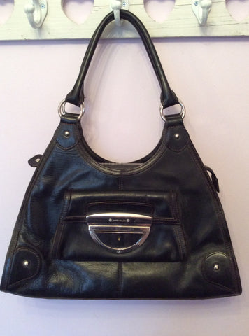 Karen Millen Dark Brown Leather Shoulder Bag - Whispers Dress Agency - Sold - 1
