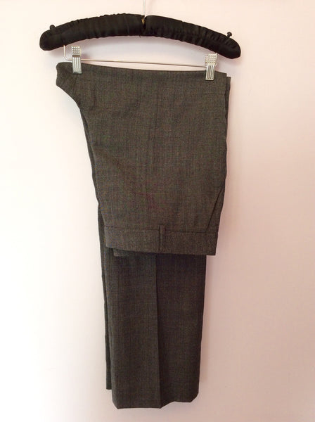 Jaeger Dark Grey Marl Wool Blend Formal Trousers Size 16 - Whispers Dress Agency - Womens Trousers - 1