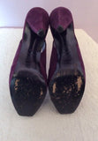 Sachelle Couture Dark Purple Suede Slingback Heels Size 4/37 - Whispers Dress Agency - Womens Heels - 4
