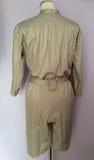 French Connection Beige Belted Shorts Playsuit Size 10 - Whispers Dress Agency - Womens Jumpsuits & Playsuits - 2