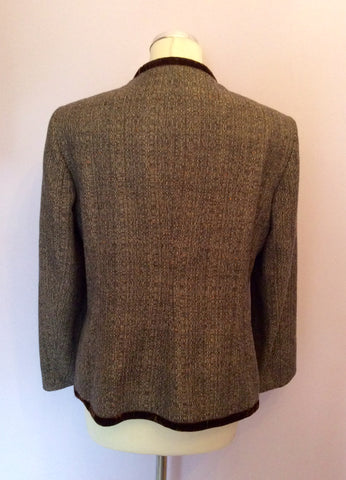Minosa Petite Brown Weave Wool Blend Skirt Suit Size 12/14 - Whispers Dress Agency - Womens Suits & Tailoring - 4