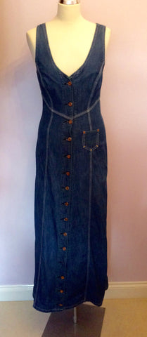 Destroy Blue Denim Long Button Front Dress Size S - Whispers Dress Agency - Womens Dresses