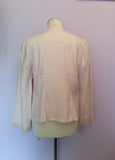 Out Of Xile Pale Pink Linen & Silk Trim Wrap Top Size 3 UK 14 - Whispers Dress Agency - Womens Tops - 3