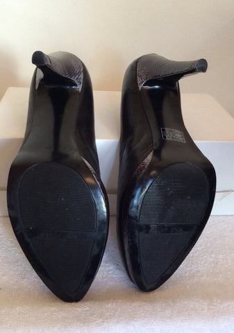 Nine West Black & Grey Snakeskin Heels Size 6/39 - Whispers Dress Agency - Womens Heels - 6