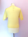 VINTAGE JAEGER YELLOW LAMBSWOOL TWINSET SIZE 34" UK S/M - Whispers Dress Agency - Womens Vintage - 4
