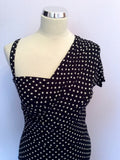 BRAND NEW ISABEL DE PEDRO BLACK & WHITE SPOT PENCIL DRESS SIZE 8 - Whispers Dress Agency - Womens Dresses - 2