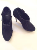 CARVELA BLACK SUEDE BUCKLE TRIM SHOE BOOTS SIZE 6/39 - Whispers Dress Agency - Womens Heels - 2