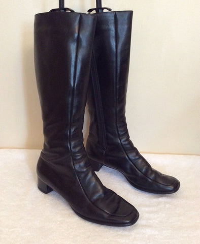 Vintage Bally Black Leather Boots Size 4/37 - Whispers Dress Agency - Sold - 3
