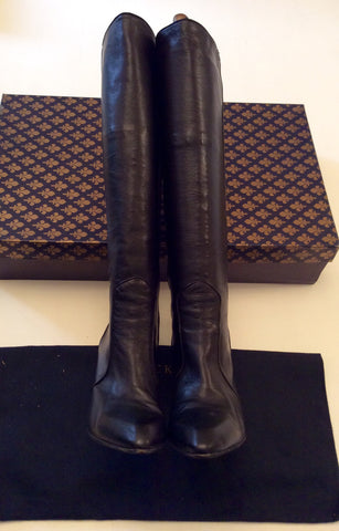 Patrick Cox Black Leather Knee Length Boots Size 5/38 - Whispers Dress Agency - Sold - 3