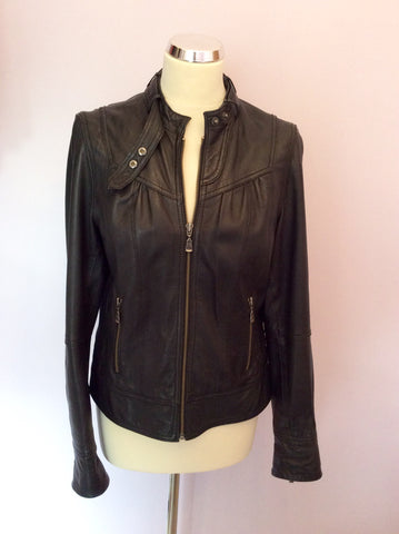 Ted Baker Black Soft Leather Zip Up Jacket Size 4 UK 12 - Whispers Dress Agency - Womens Coats & Jackets - 5