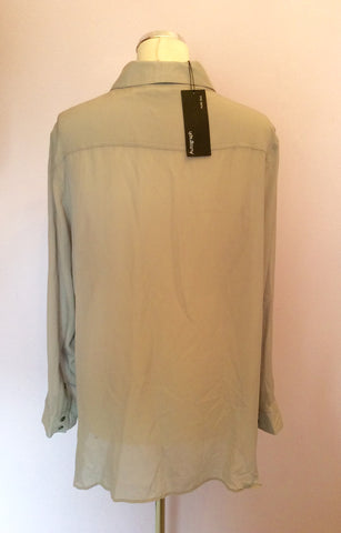 Brand New Marks & Spencer Autograph Silver Grey Silk Shirt Size 18 - Whispers Dress Agency - Sold - 2