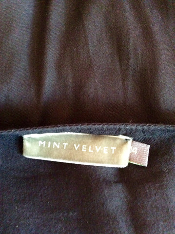 MINT VELVET BLACK SCOOP NECK BLOUSE SIZE 14 - Whispers Dress Agency - Sold - 3