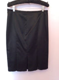 Coast Black Matt Satin Pencil Skirt Size 12 - Whispers Dress Agency - Womens Skirts - 2