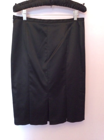 Coast Black Matt Satin Pencil Skirt Size 12 - Whispers Dress Agency - Womens Skirts - 2