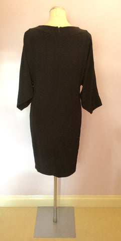 Cos Black 3/4 Batwing Sleeve Shift Dress Size 38 UK 10 - Whispers Dress Agency - Sold - 2