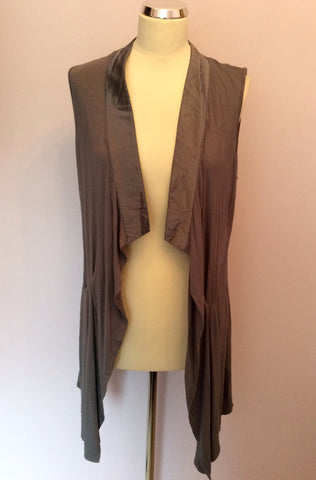 Mint Velvet Dark Grey Silk Trim Waistcoat Size 14 - Whispers Dress Agency - Sold