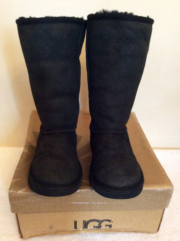Ugg Black Sheepskin Boots Size 12/30 - Whispers Dress Agency - Sold - 2