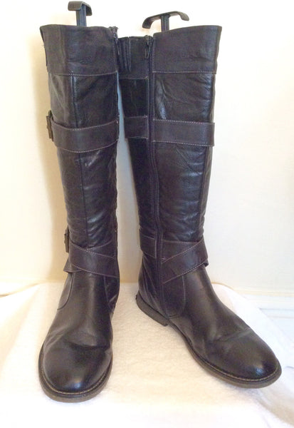 Skills Black Buckle Trim Boots Size 7.5/41 - Whispers Dress Agency - Womens Boots - 1