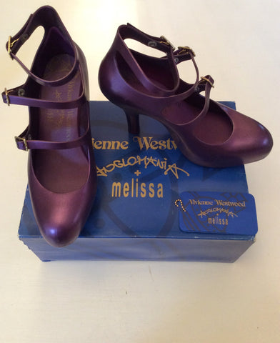VIVIENNE WESTWOOD ANGLOMANIA LILAC/PURPLE 3 STRAP HEELS SIZE 6/39 - Whispers Dress Agency - Sold - 1