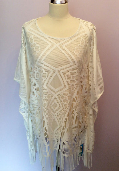 Brand New Marks & Spencer White Lace Beach Kaftan/ Cover Up Size M - Whispers Dress Agency - Sold - 1