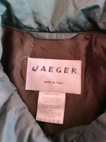 Jaeger Green Lightly Padded Jacket Size M - Whispers Dress Agency - Sold - 4